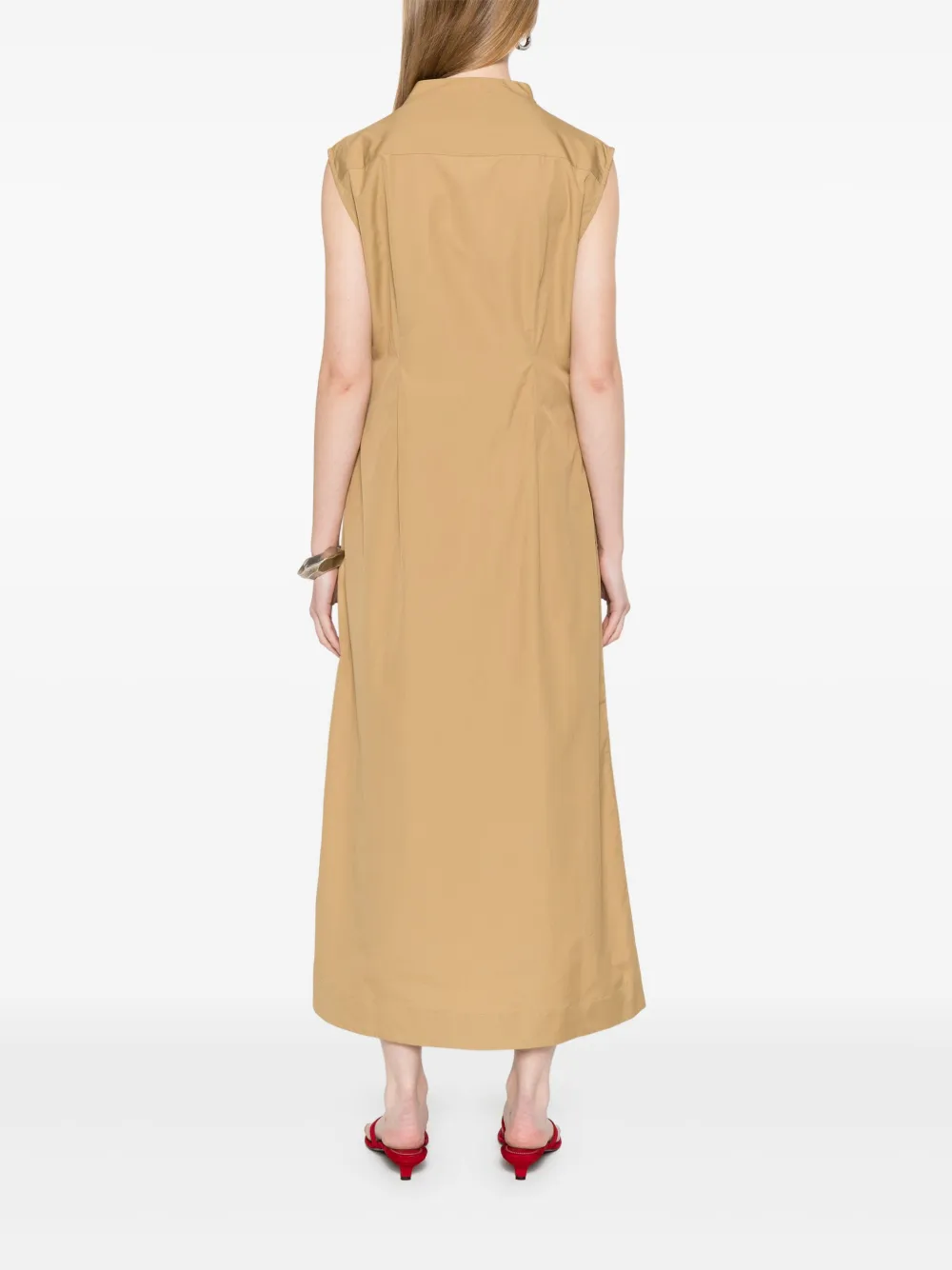 LouLou de Saison Maui midi-jurk Beige