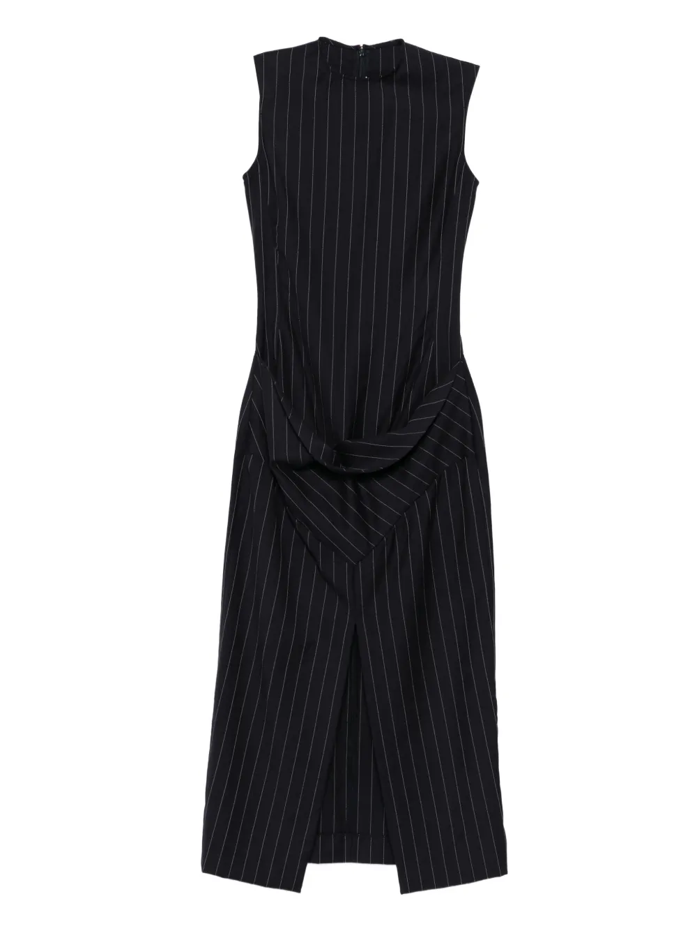 Burc Akyol striped-patern sleeveless midi dress | Blue | Image 1