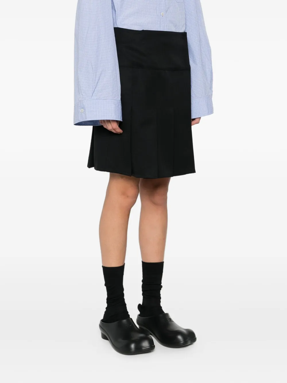 Our Legacy Girdle Pleated Mini Skirt In Black