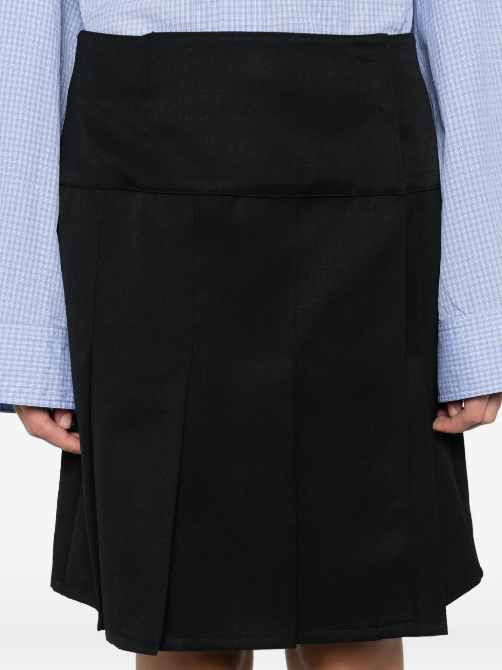 Our Legacy Girdle Pleated Mini Skirt In Black