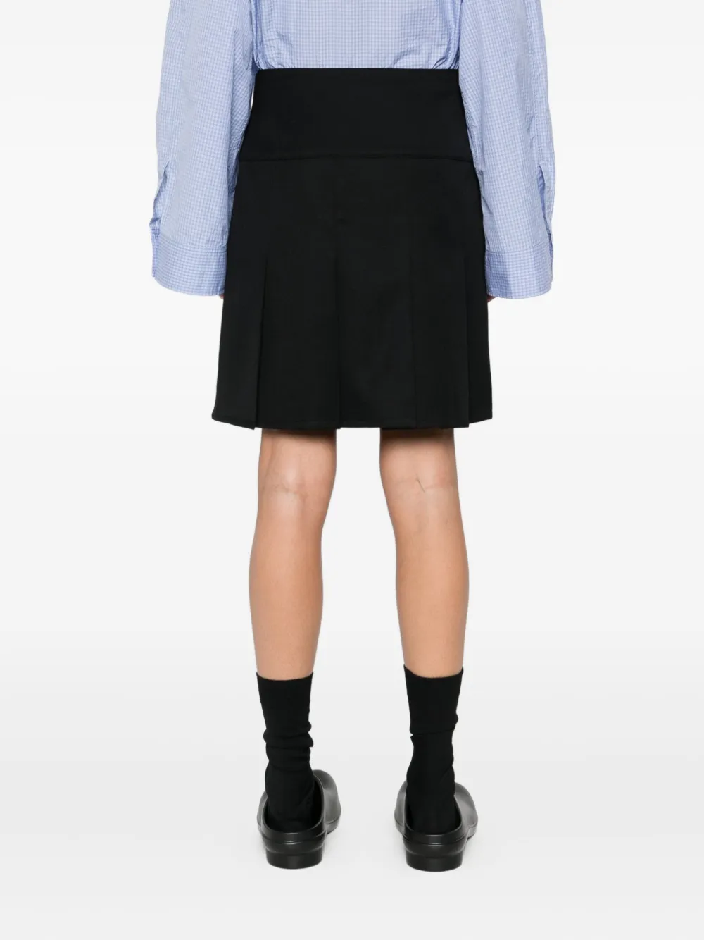Our Legacy Girdle Pleated Mini Skirt In Black