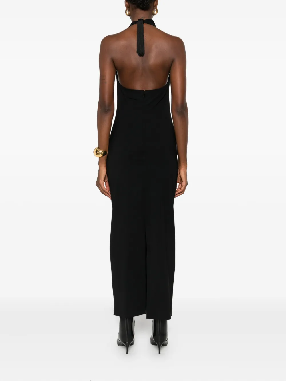 Burc Akyol Cowl-neck Midi Dress In Black