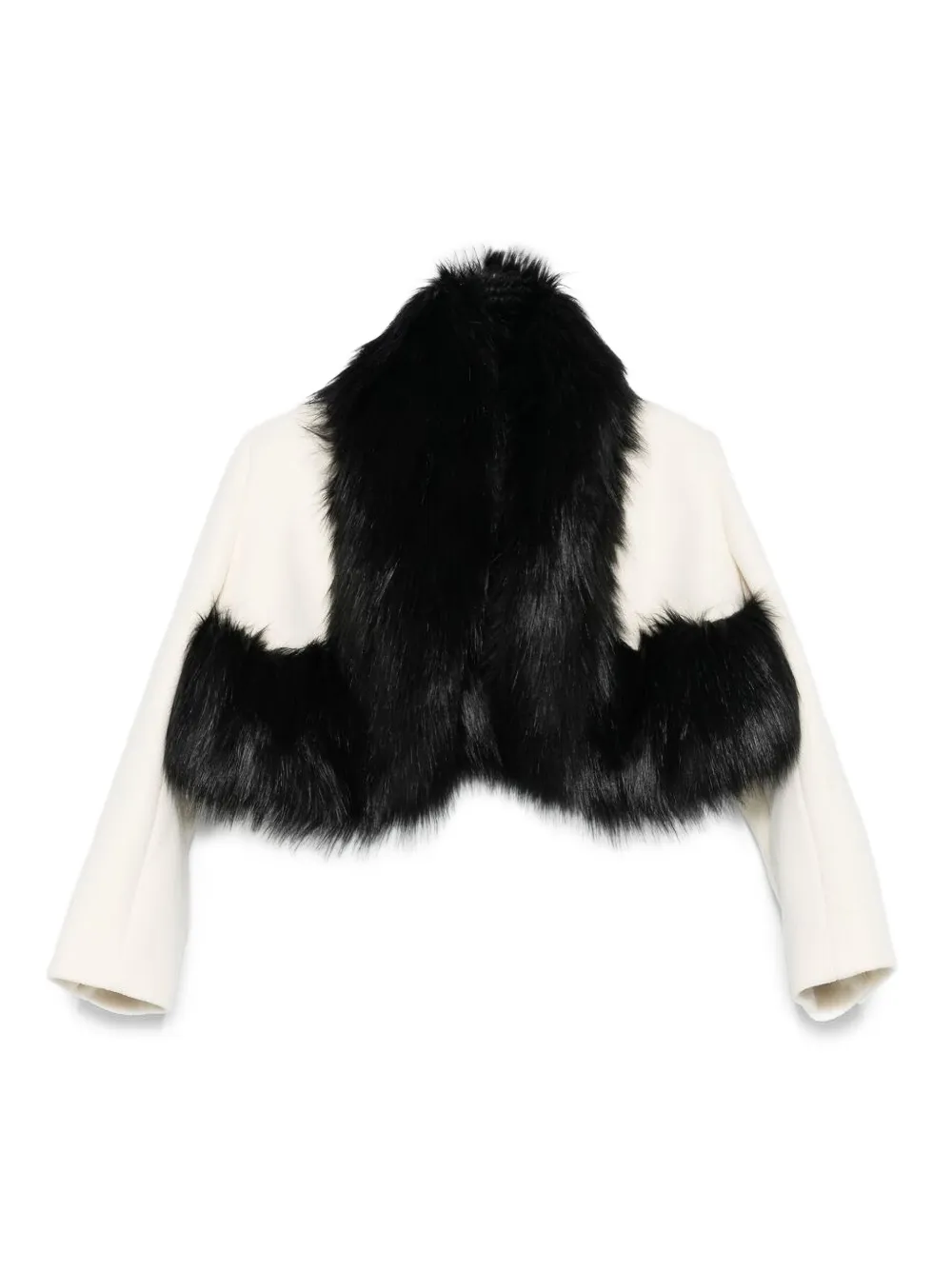Burc Akyol faux-fur-trimmed jacket | White | Image 1