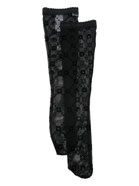 Marine Serre moonogram-mesh socks