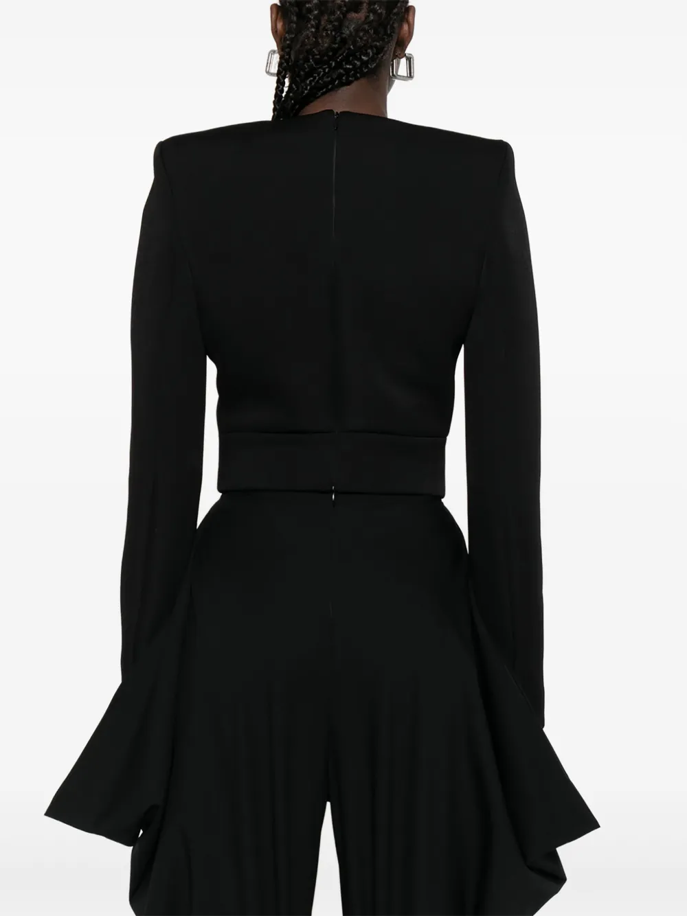 Burc Akyol Long-sleeve Crew-neck Blouse In Black