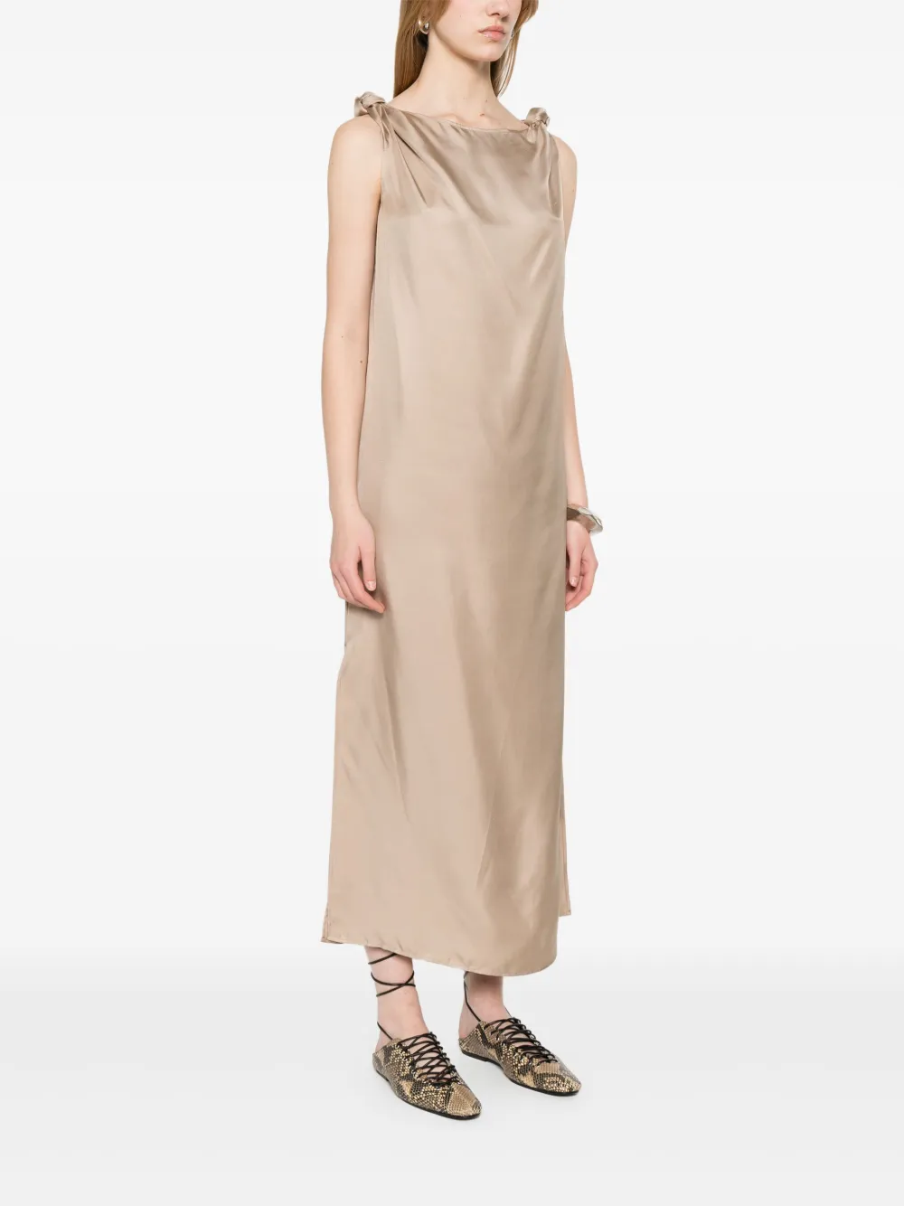 LouLou de Saison Moun midi-jurk Beige