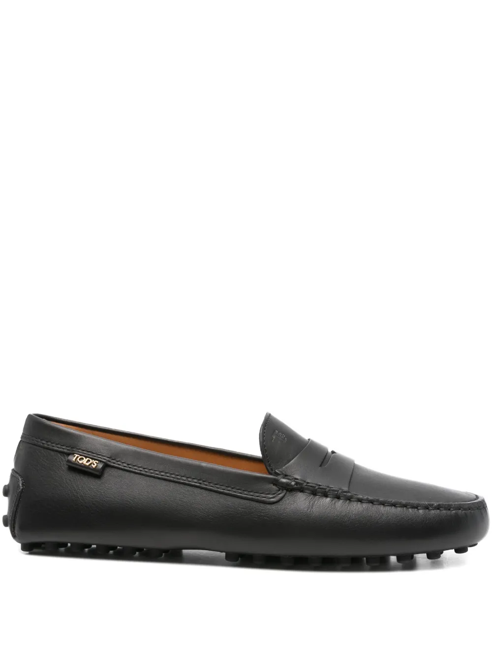 Tod's logo-detail driving loafers Black