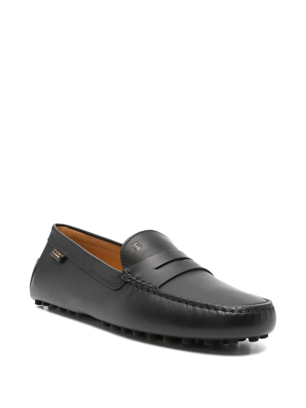 Tod's logo-detail driving loafers Black