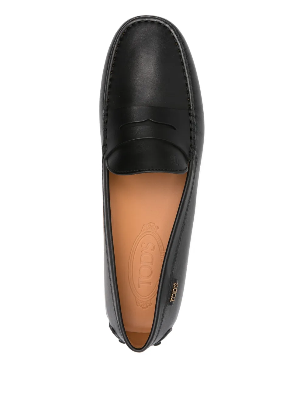 Tod's logo-detail driving loafers Black