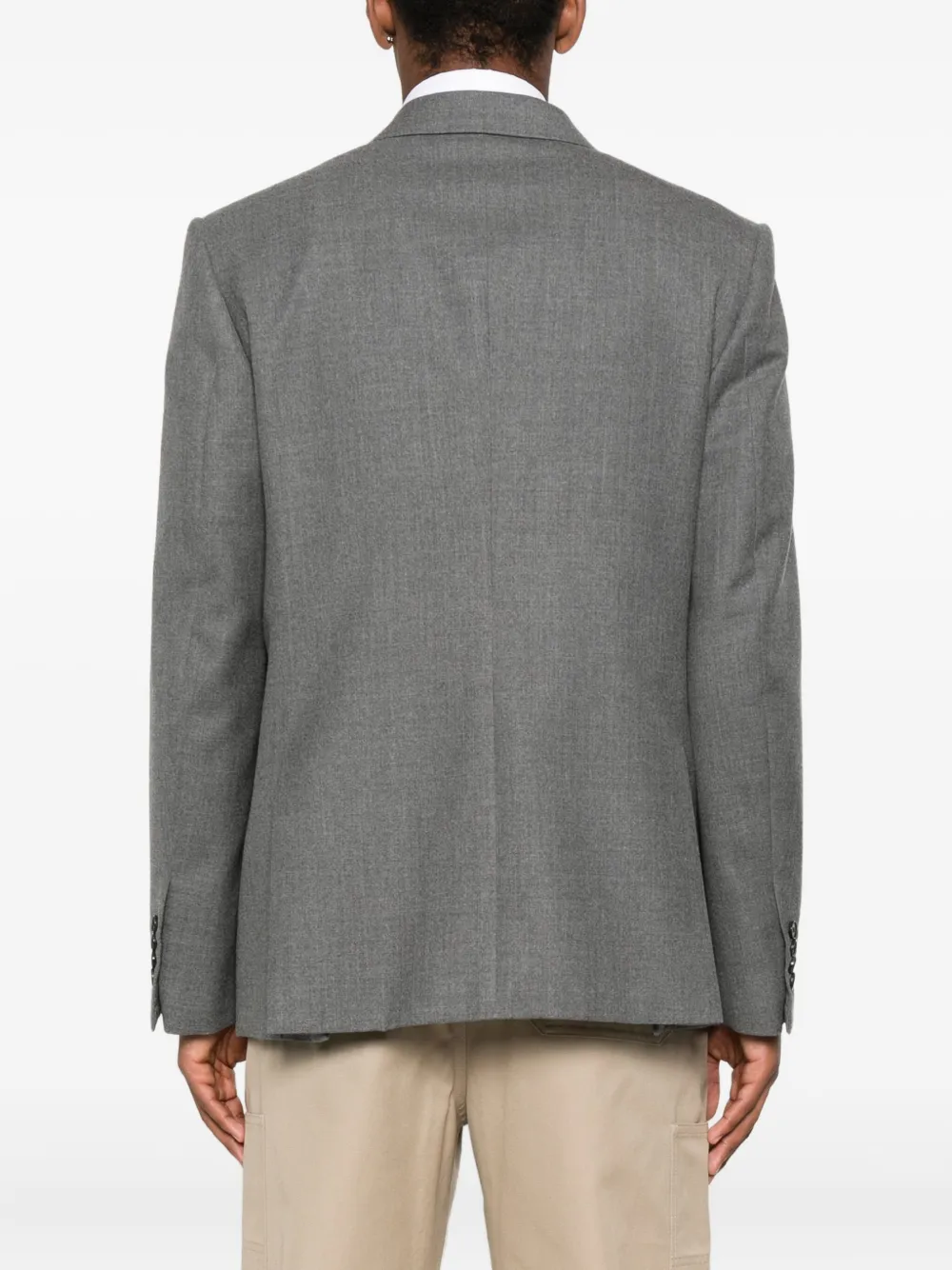 Givenchy peak-lapel wool blazer Grijs