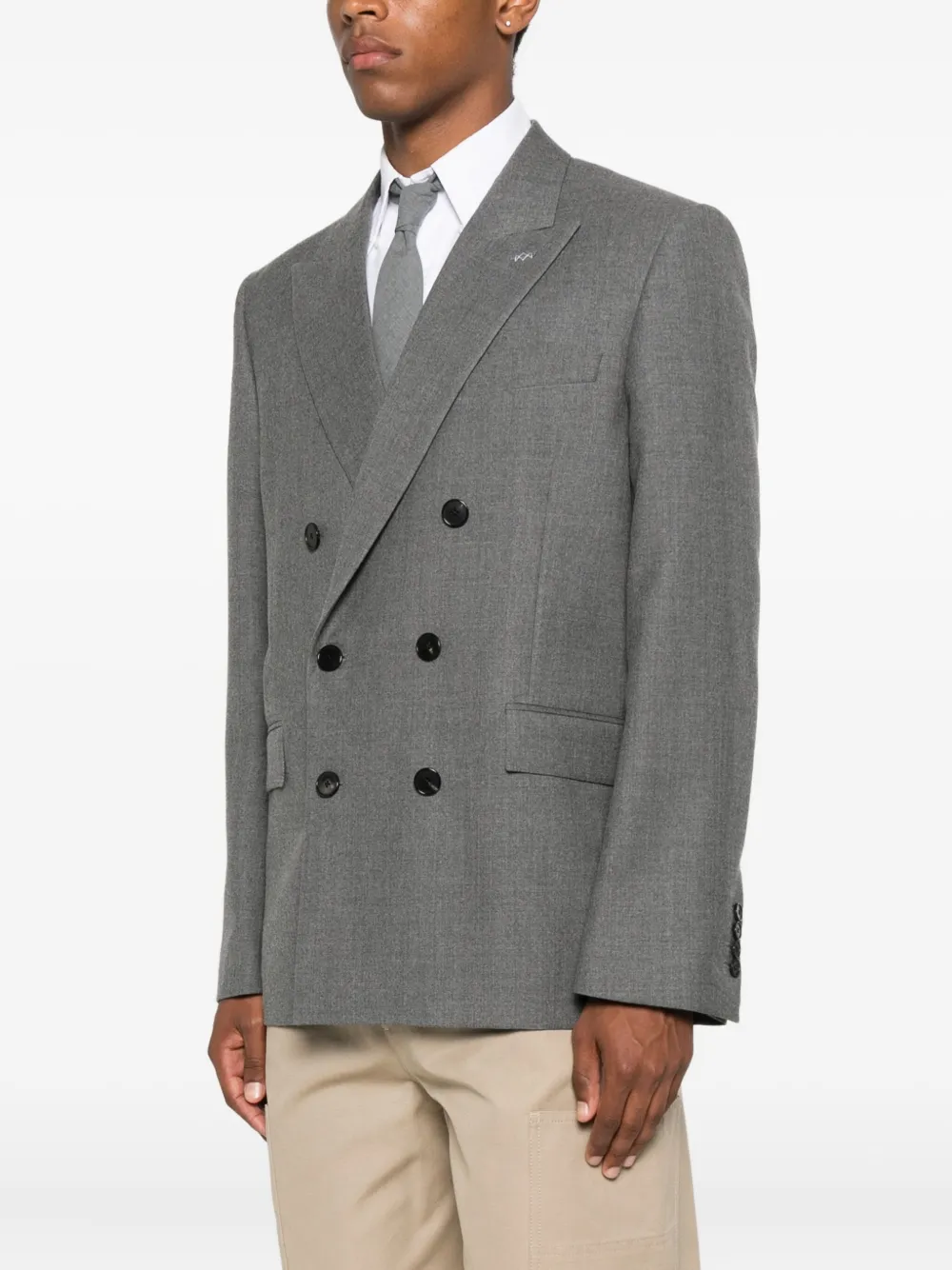 Givenchy peak-lapel wool blazer Grijs