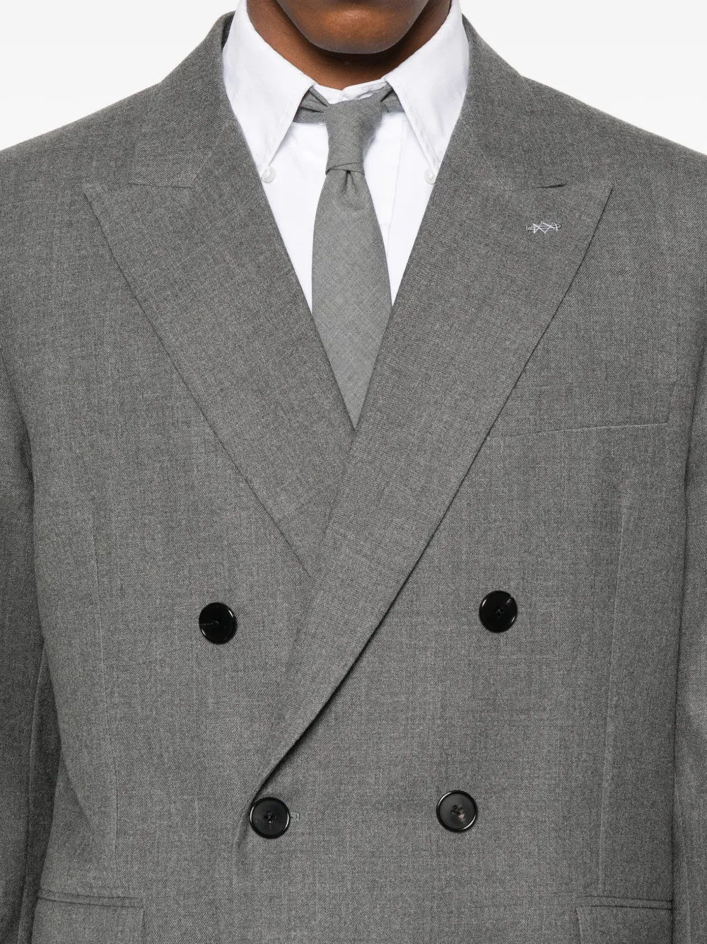 Givenchy peak-lapel wool blazer Grijs