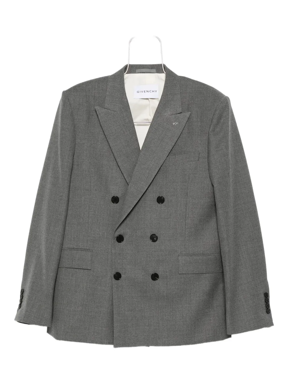 Givenchy peak-lapel wool blazer Grijs