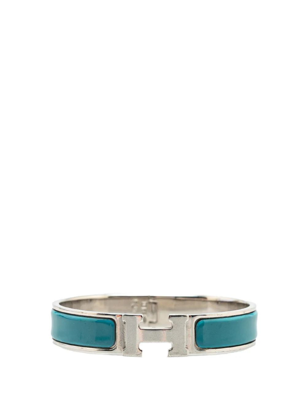 Hermès Pre-Owned 20th Century Narrow Enamel Clic H Bracelet PM costume bracelet | Blue | Image 1
