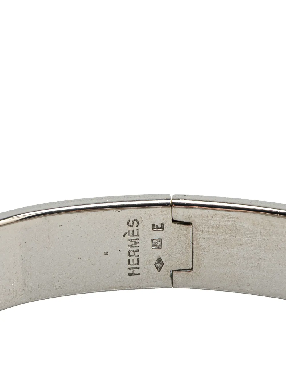 Pre-owned Hermes 20th Century Narrow Enamel Clic H Bracelet Pm Costume Bracelet In Blue