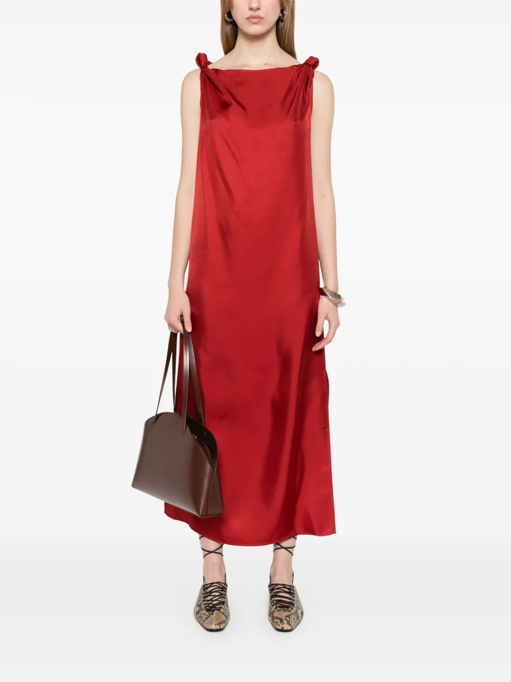 LouLou de Saison Moun midi-jurk - Rood