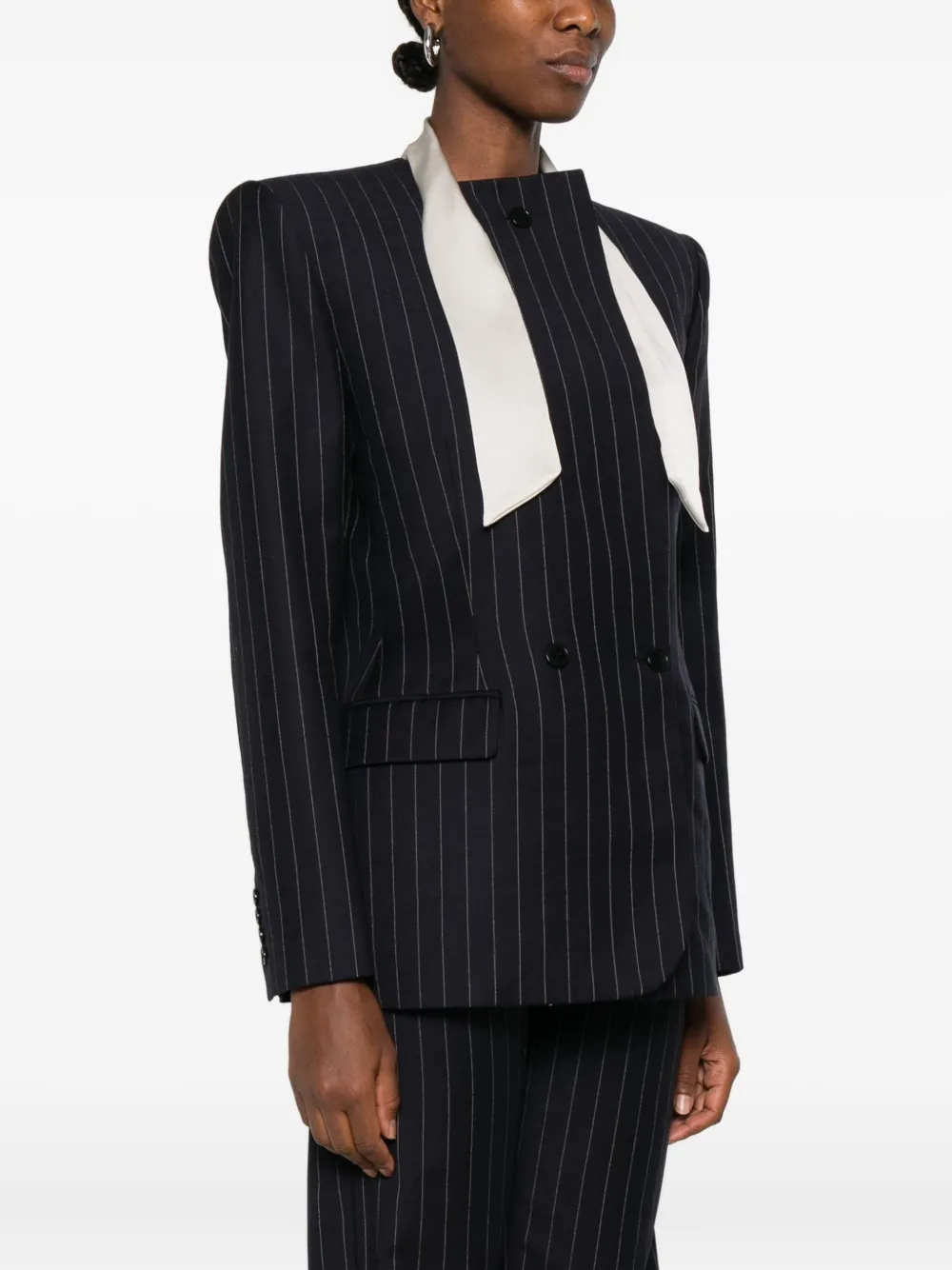 Burc Akyol Pinstriped Blazer In Blue