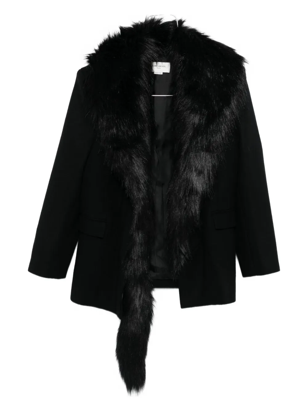 Burc Akyol Faux-fur Coat In Black