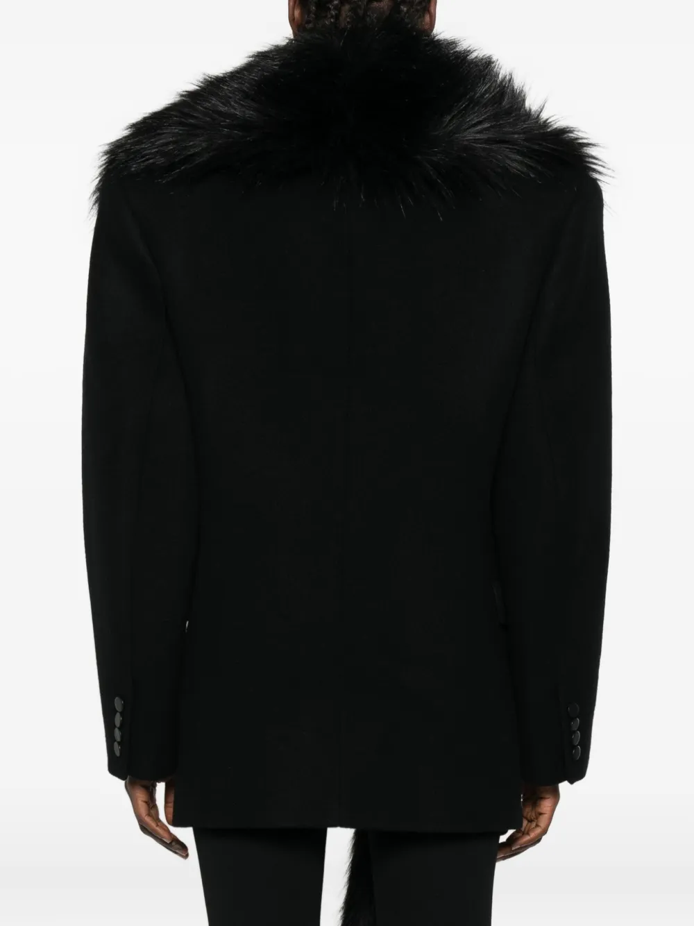 Burc Akyol Faux-fur Coat In Black