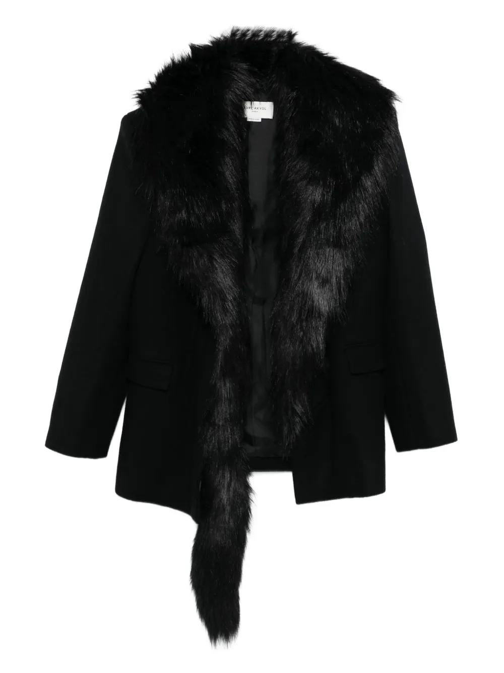 Burc Akyol faux-fur coat | Black | Image 1