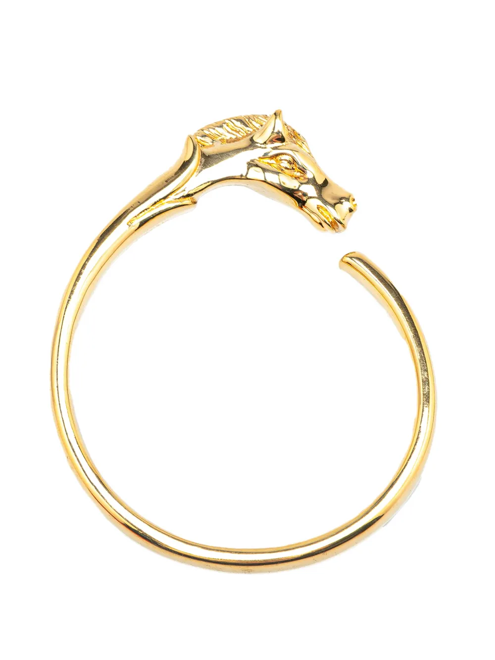 Hermès Pre-Owned 20th Century Gold Plated Tete de Cheval Horse Bangle costume bracelet | Image 2