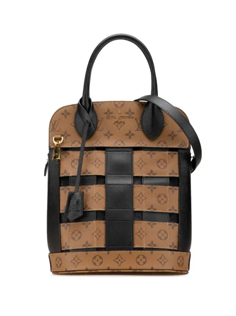 Louis Vuitton Pre-Owned 2017 Monogram Reverse Tressage Tote MM satchel
