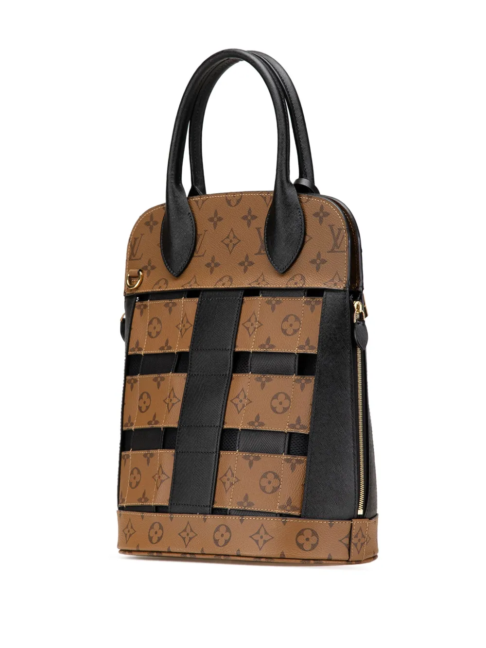 Louis Vuitton Pre-Owned 2017 Monogram Reverse Tressage Tote MM satchel | Pre-Owned | Image 2
