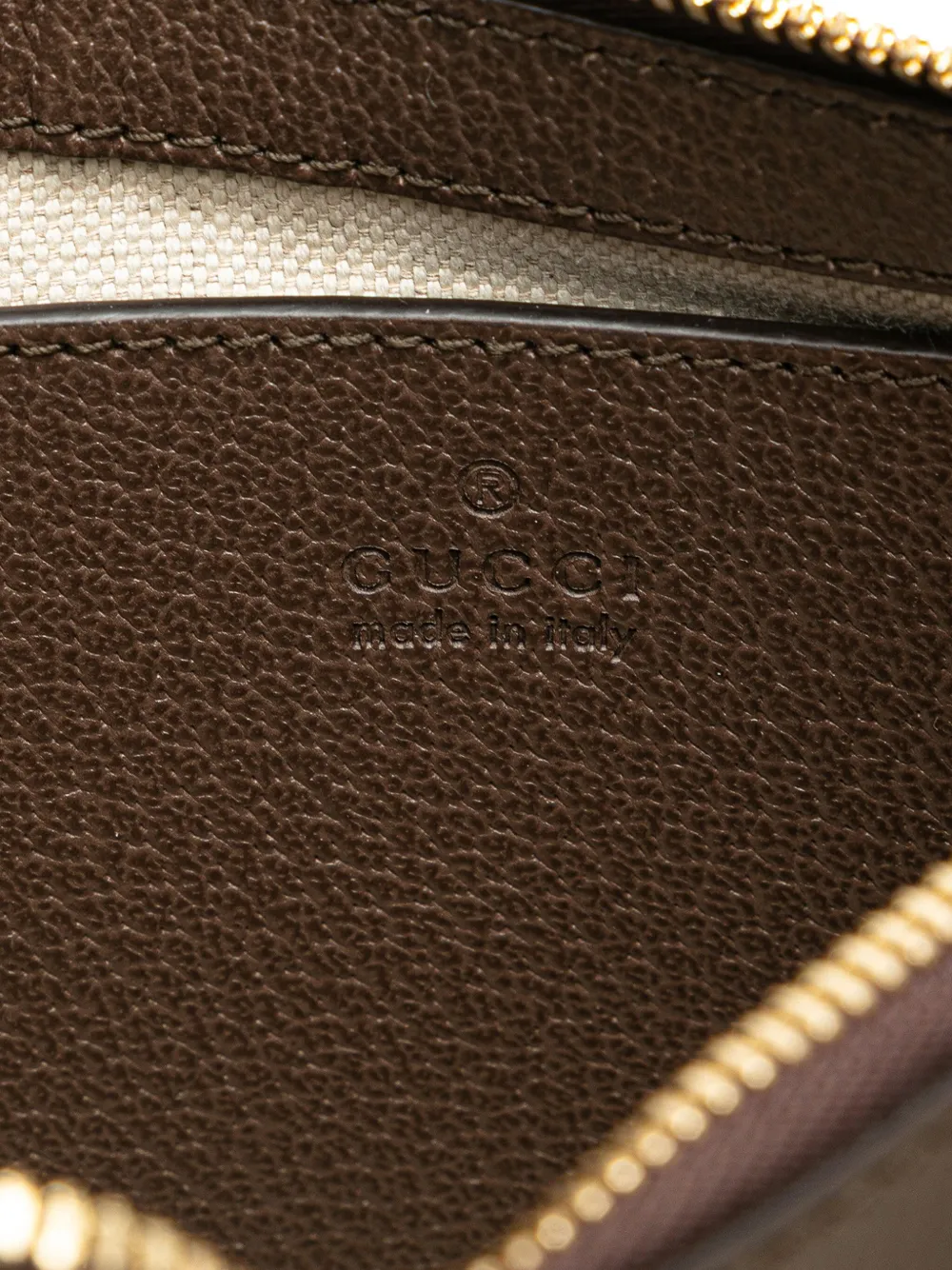 Pre-owned Gucci 2016-2024 Small Gg Supreme Ophidia Shoulder Bag In Brown