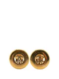 CHANEL Pre-Owned 1997 Gold Plated CC Round Clip on Earrings costume earrings