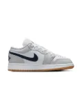 Jordan Kids Jordan 1 Low "" White/Neutral Grey Gum /Midnight Navy"" sneakers