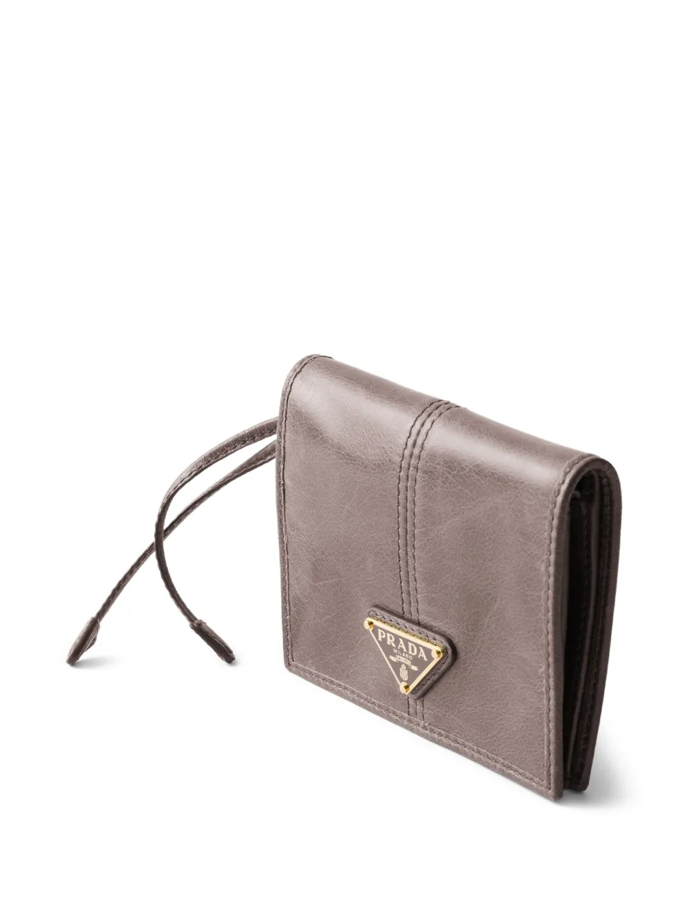 Prada Portemonnee met logodetail Grijs