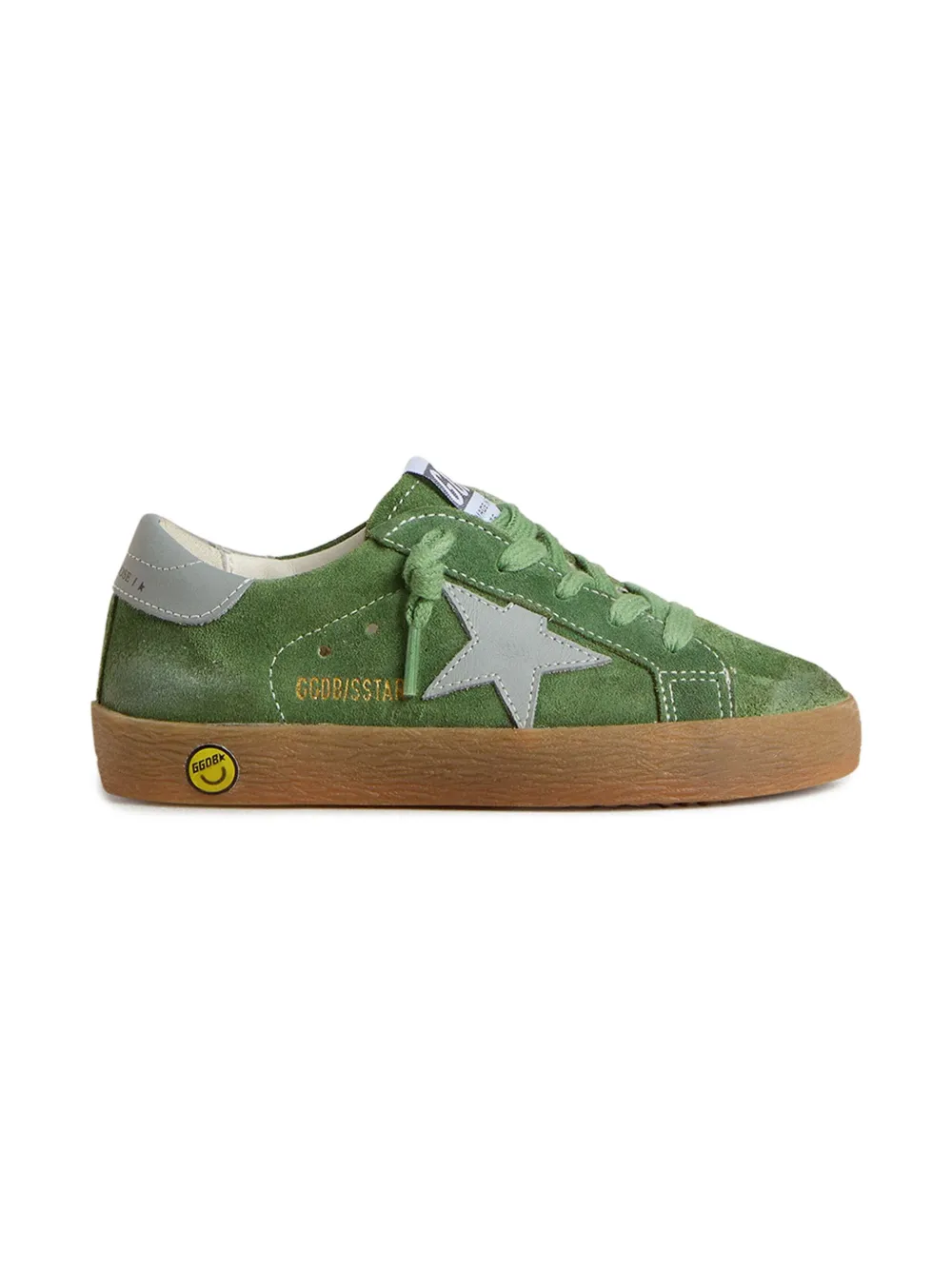 Golden Goose Kids Super Star suede sneakers 35930 GREEN
