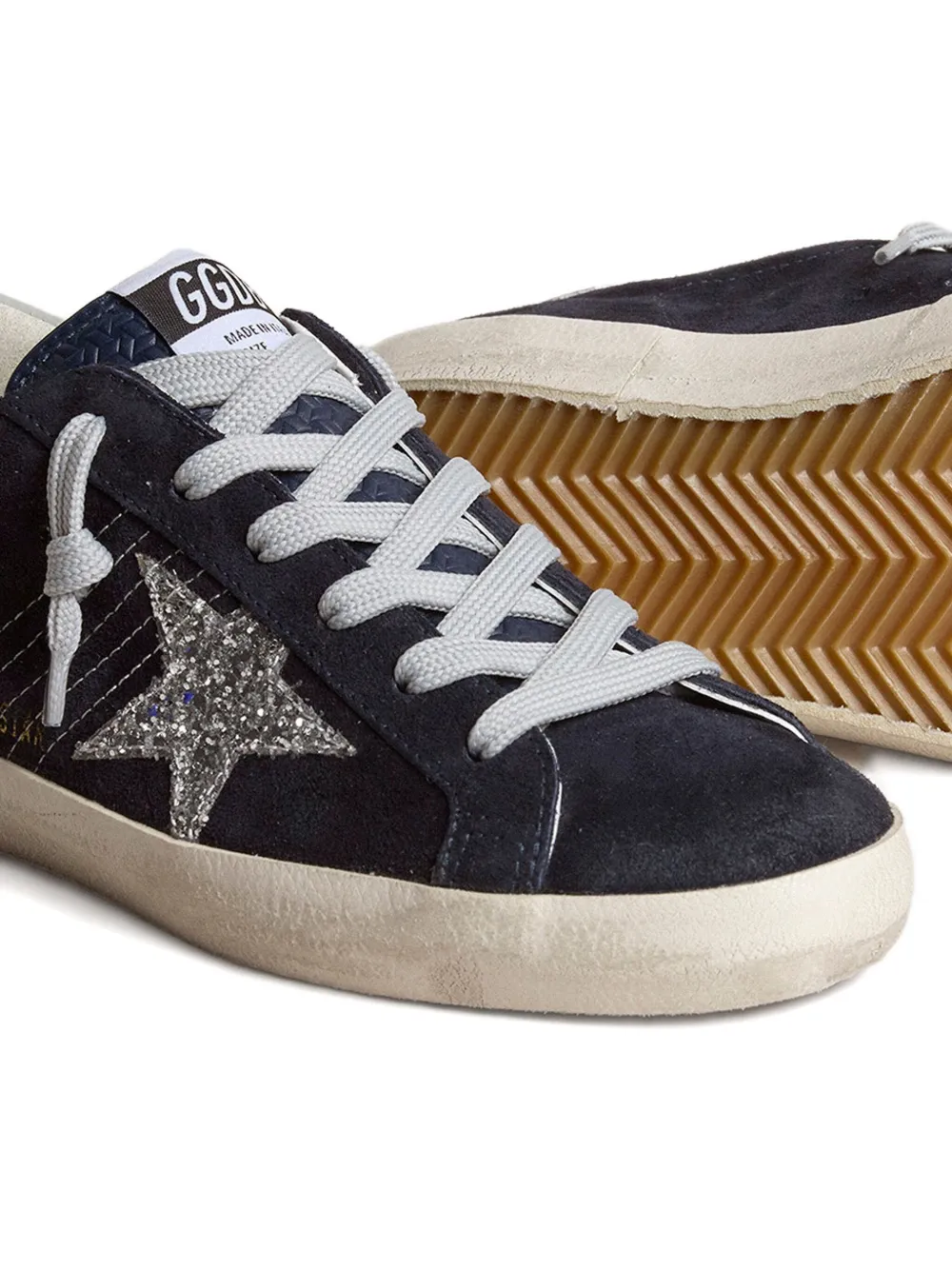 Golden Goose Super-Star glitter-detail sneakers Black