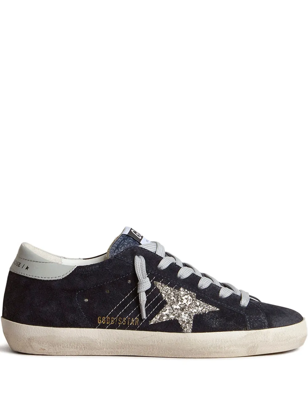 Golden Goose Super-Star glitter-detail sneakers | Black | Image 1