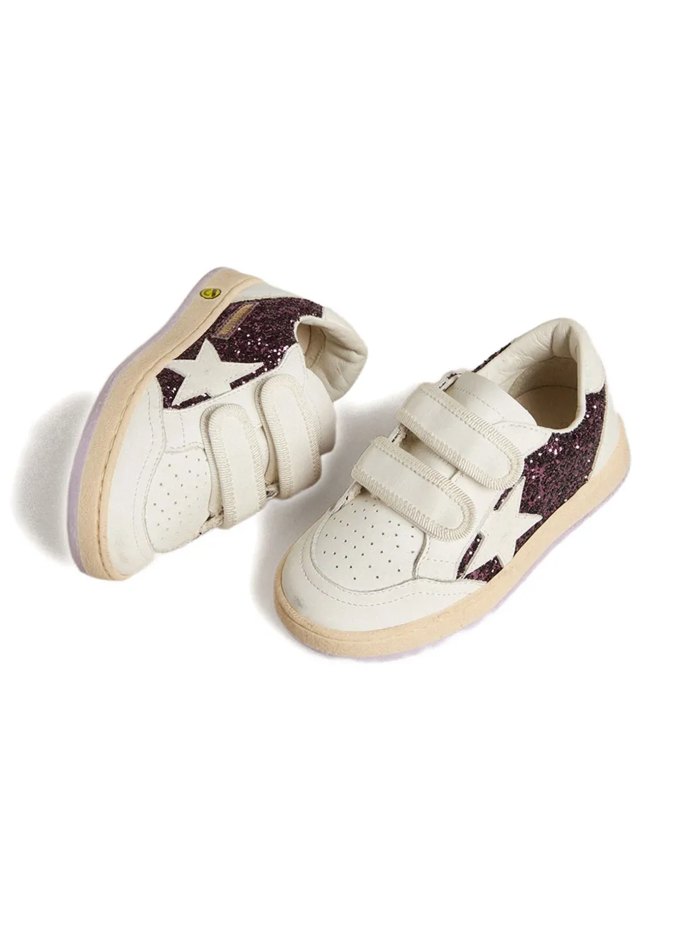 Golden Goose Ball Star glitter trainers White