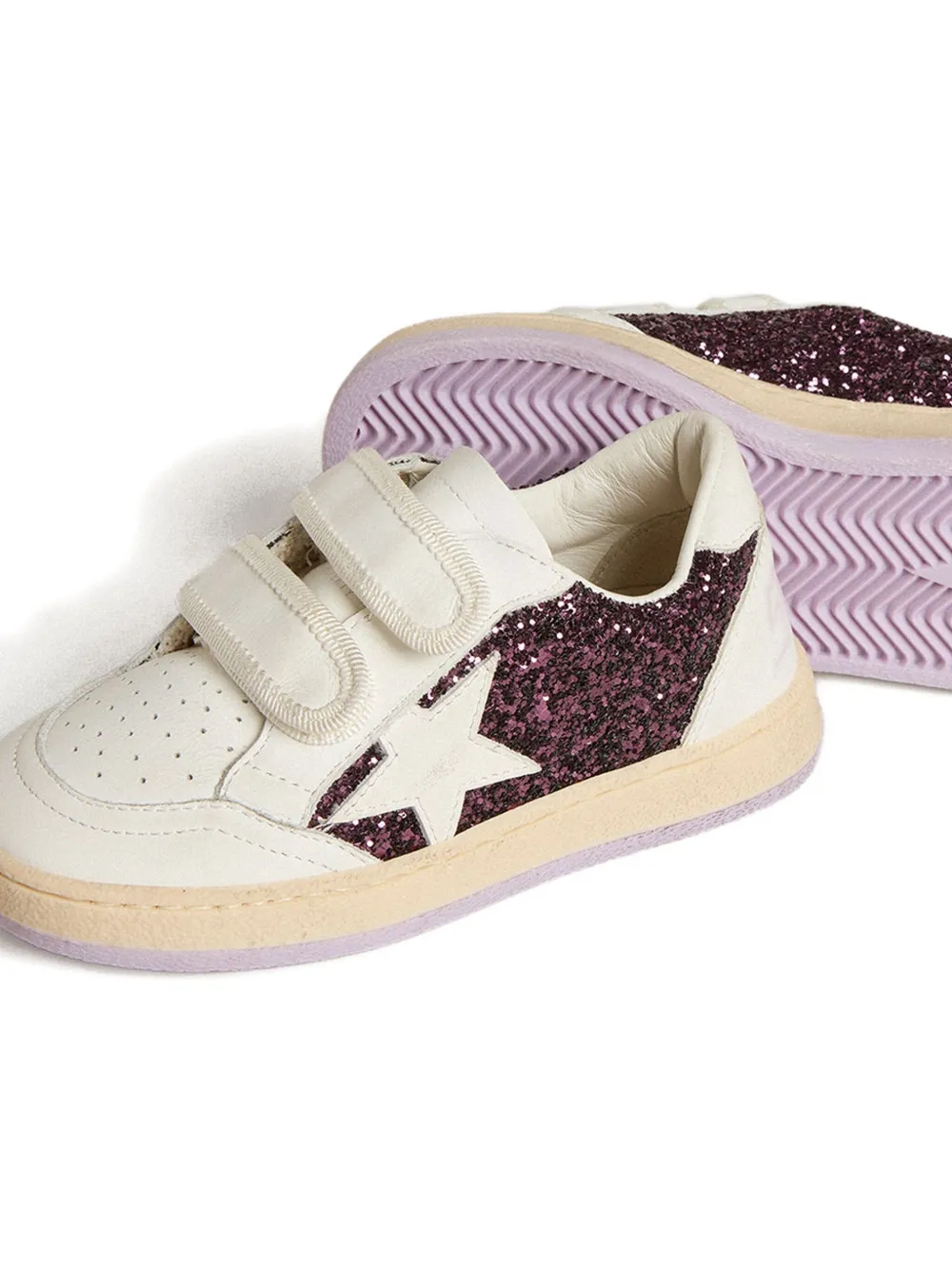 Golden Goose Ball Star glitter trainers White