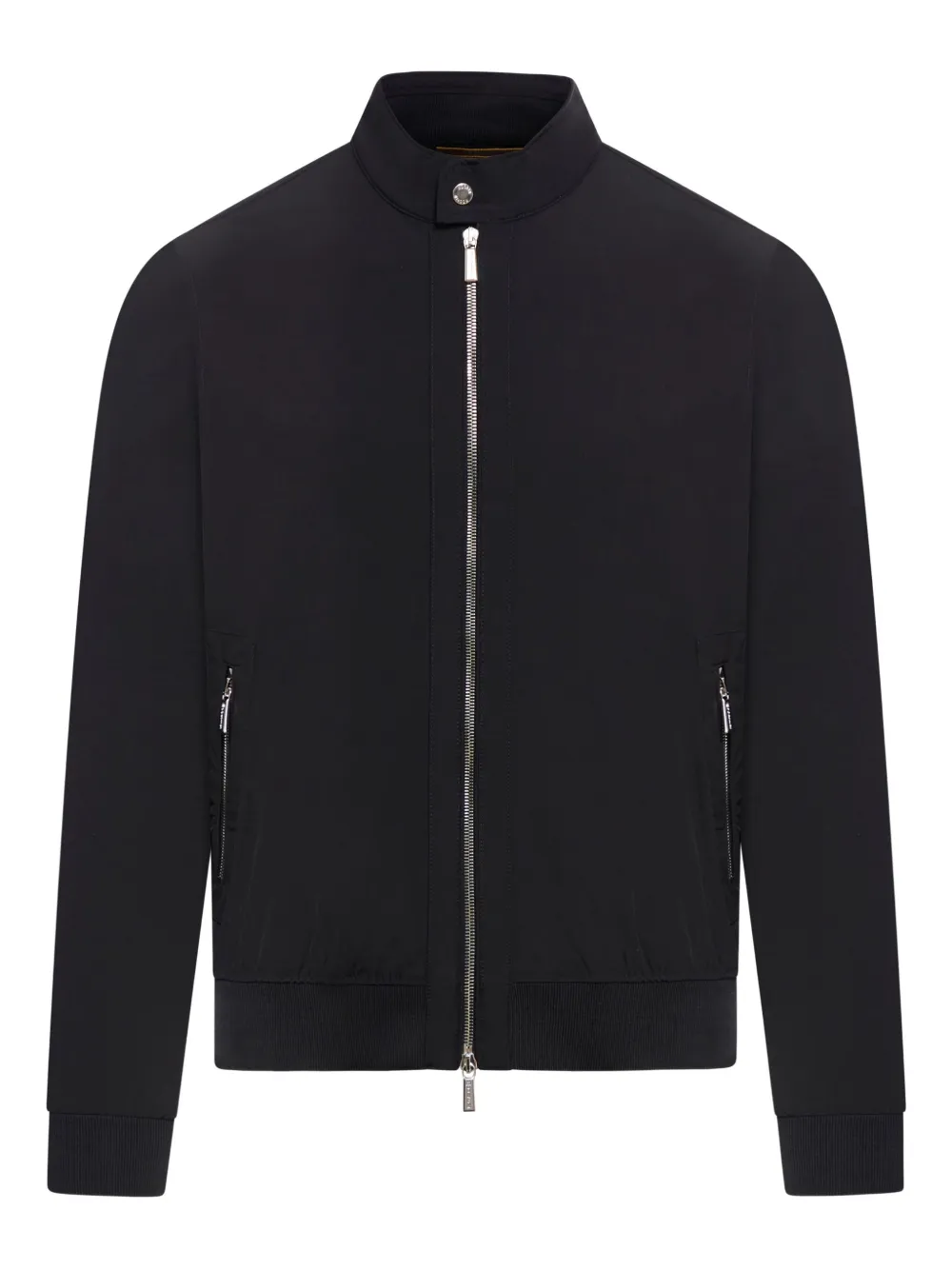 Moorer zip-up ribbed bomber jacket | Black | Image 1