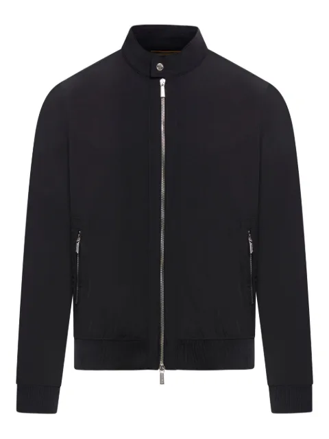 Moorer zip-up ribbed bomber jacket