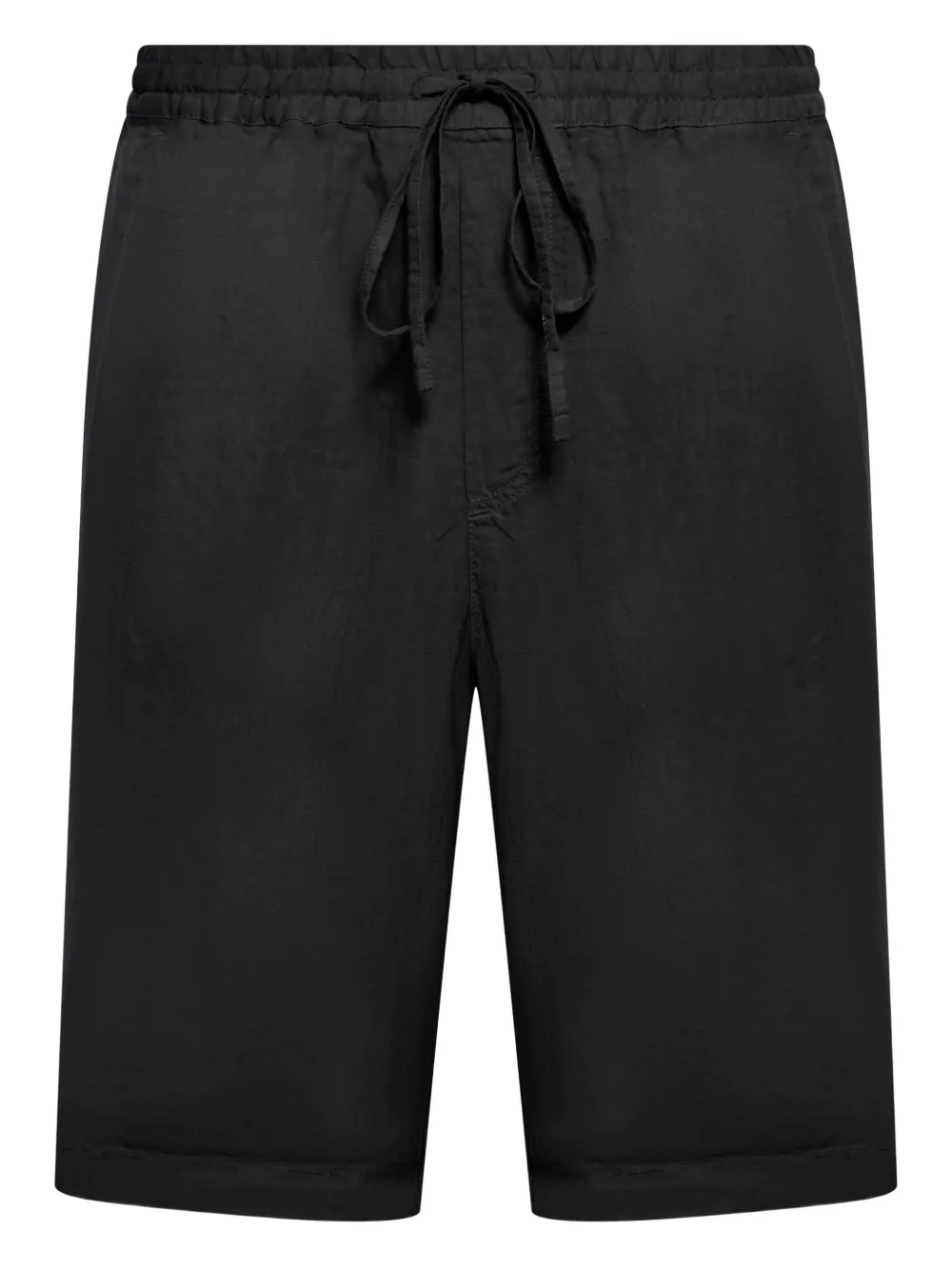 120% Lino bermudas con pretina elástica | negro | Image 1