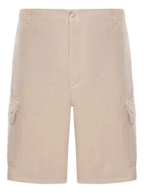 120% Lino linen cargo bermuda shorts