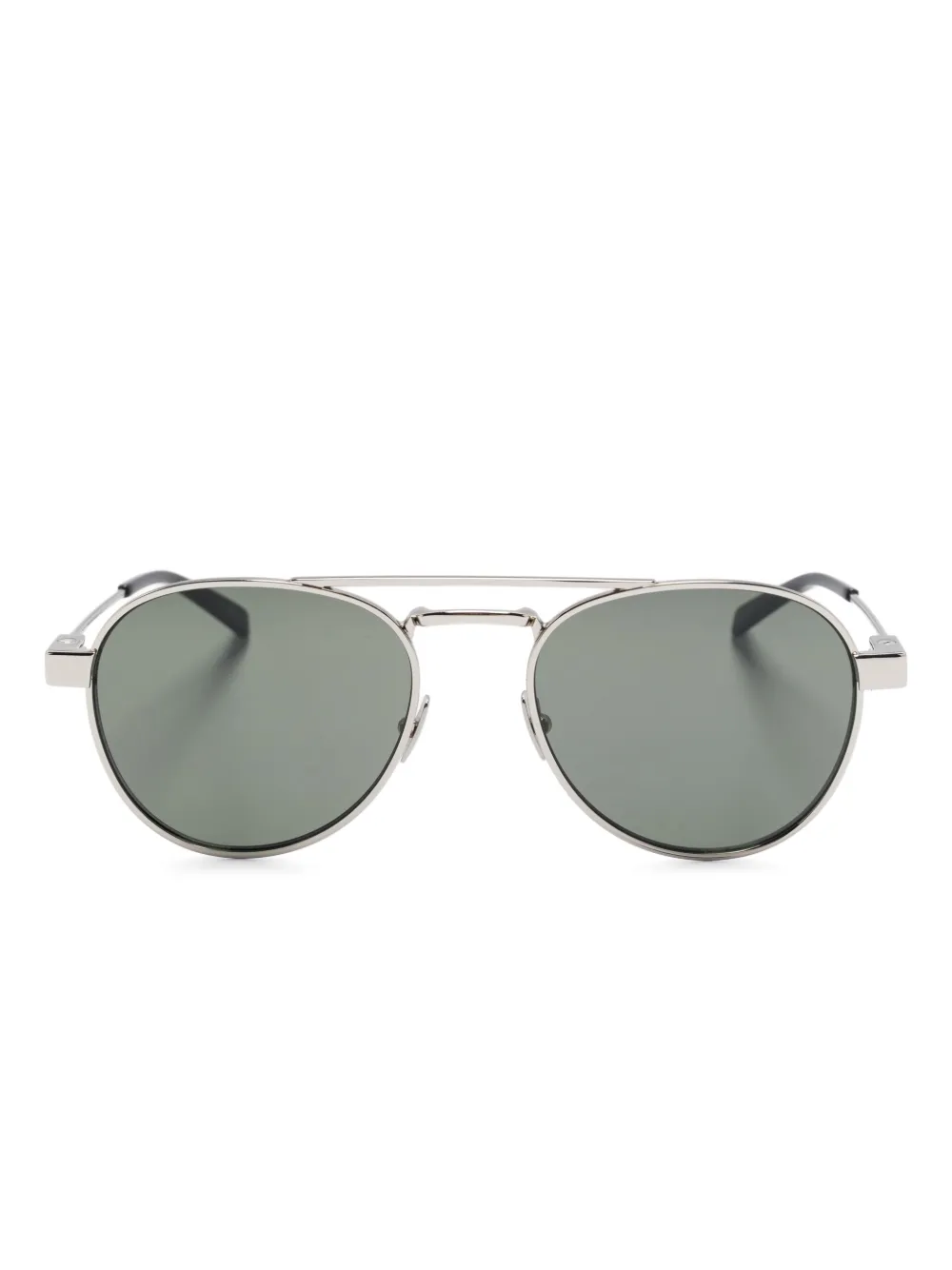 Saint Laurent Eyewear Zonnebril met rond montuur Zilver