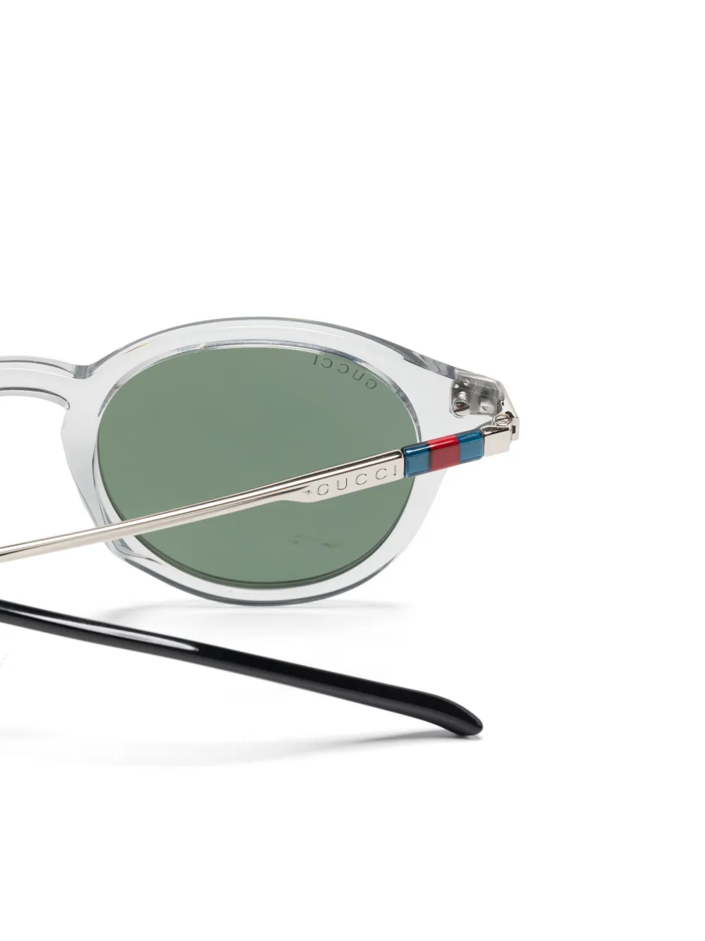 Gucci Eyewear Zonnebril met rond montuur Grijs