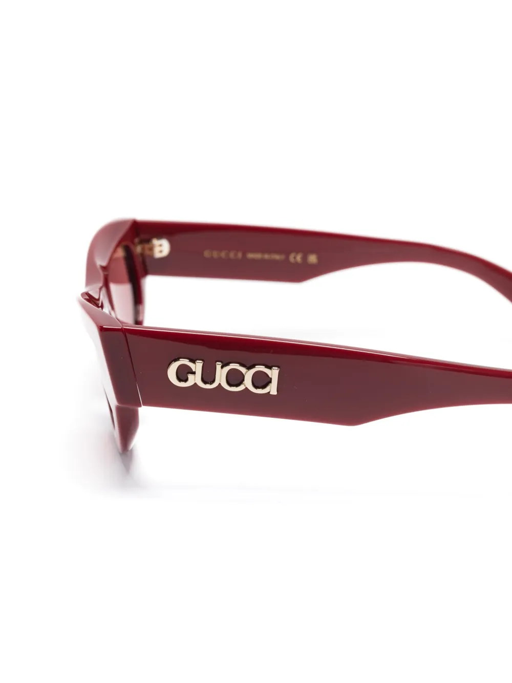 Gucci Eyewear Zonnebril met cat-eye montuur Rood
