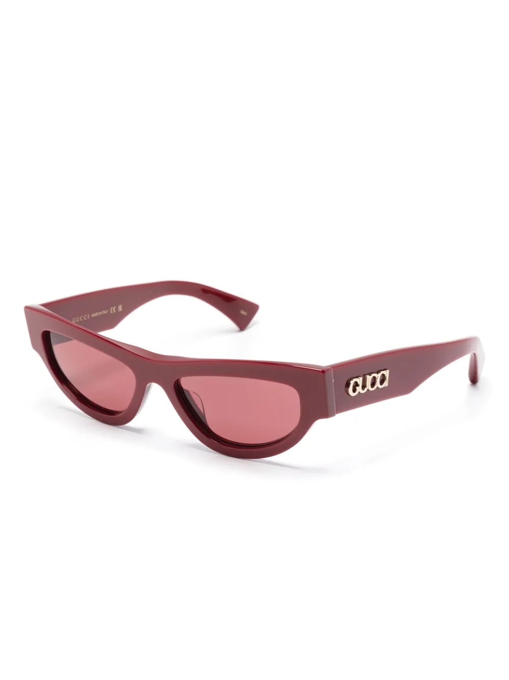 Gucci Eyewear Zonnebril met cat-eye montuur - Rood