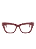 Gucci cat-eye frame glasses - Red