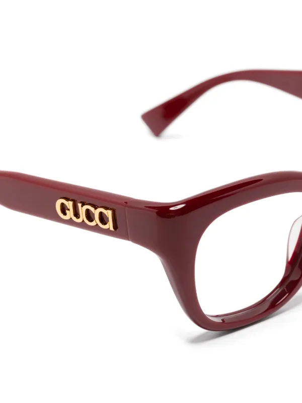Gucci Eyewear Lunettes De Vue à Monture Papillon Rouge FARFETCH MA