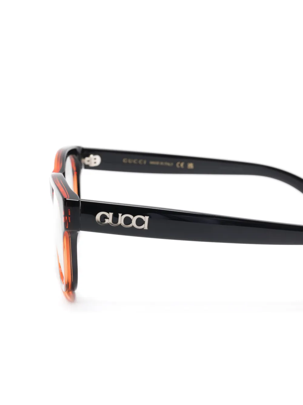 Gucci Eyewear Bril met wayfarer montuur Bruin