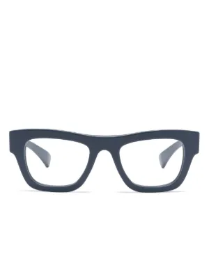 Off-White Eyewear スクエアメガネフレーム | ブルー | FARFETCH JP