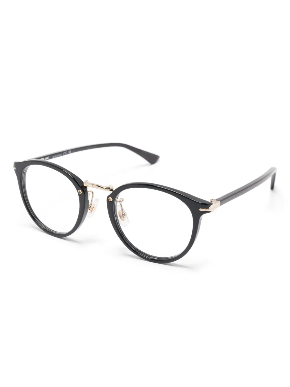 Montblanc Bril met rond montuur Zwart