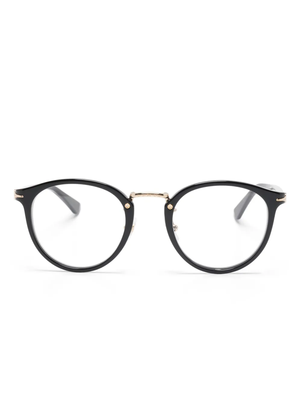 Montblanc Bril met rond montuur Zwart